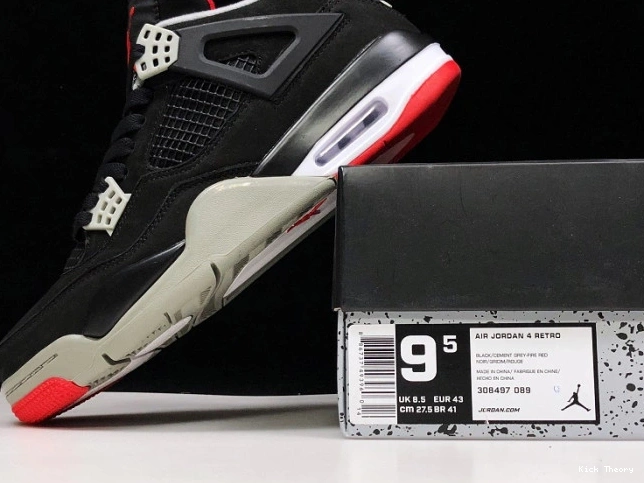 Kicktheory 4 RETRO CEMENT JORDAN BLACK 308497-060 0813